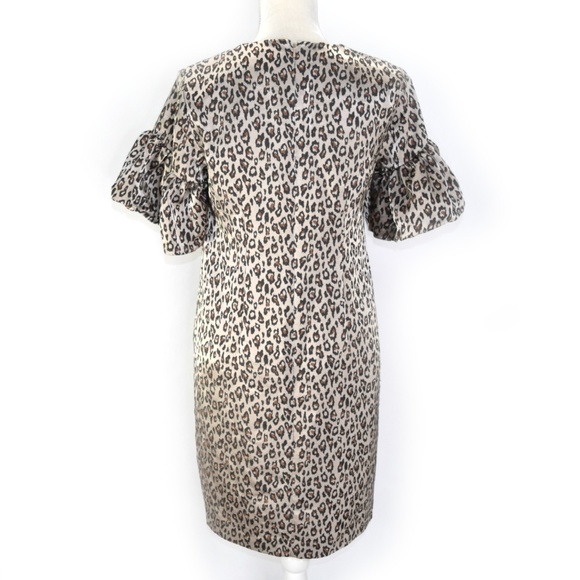 BANANA REPUBLIC Leopard Print Flutter Sleeve Dress - Picture 3 of 7